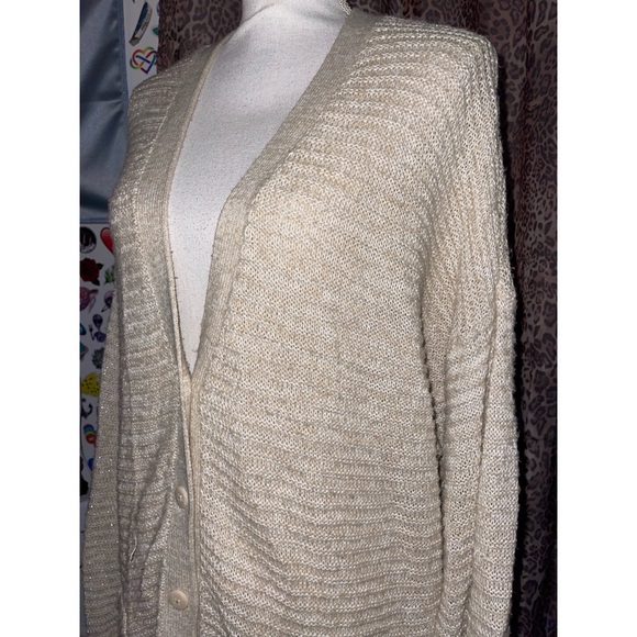 Women’s Cream & Tan Knitted Warm Button Sweater 🤎 - Picture 5 of 13